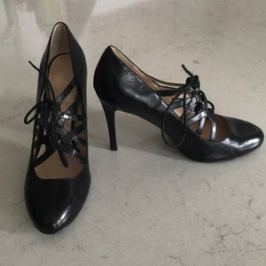 Nine West Black lace up heels